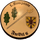 Wappen der 1. Kompanie des Fernmeldebataillons 6 mit Eichenblättern, Schwert und einem Schild auf beigem Hintergrund.