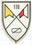 Ein Wappen mit der Zahl 170 zeigt gelbe und rote Flaggen auf weißem Hintergrund.