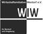 Logo der Wirtschaftsinitiative Wentorf e.V. mit den Buchstaben "WIW" und Text für Wentorf und Umgebung.