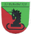 Ein Wappen des 5. Panzerartilleriebataillons 515 zeigt einen schwarzen Pferdekopf auf rot-grünem Hintergrund.