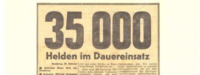 Zeitungsartikel zum Einsatz der Soldaten bei der Hamburger Sturmflut (1962)