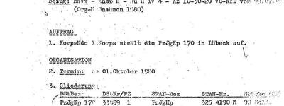 Aufstellungsbefehl 233/80 (H) für PzJgKp 170
