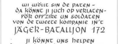 Eine Urkunde aus Gr. Grönau von 1976, die eine Patenschaft für das Jäger-Bataillon 172 beschreibt.