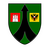 Ein grünes Wappen mit einem schwarzen Pfeil, flankiert von einem Turm und einem Adler, symbolisiert das Panzergrenadierbataillon.