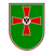 Ein grünes Wappen mit einem roten Kreuz und einem schwarzen Adler in der Mitte repräsentiert das Panzergrenadierbataillon 172.