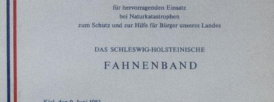 Urkunde Fahnenband Feldartilleriebataillon 515 (1983)