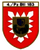 Ein rotes Wappen mit der Aufschrift "4./Pz Btl 183" zeigt ein zentrales schwarzes Schild auf weißem Hintergrund.