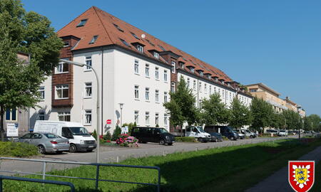Ehemaliger umgebauter Block in der Boehn-Kaserne (2016)
