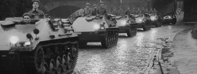 Ankunft des PzGrenBtl 162 in Reinbek auf dem Weg nach Wentorf (1963 - Foto: Archiv Klebe)
