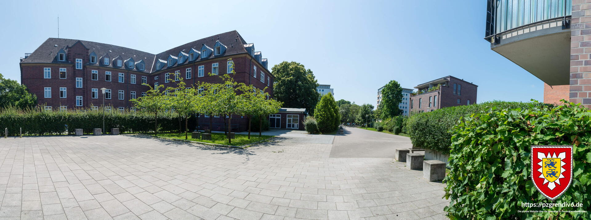 Ehemaliger Eingang der Graf-Goltz-Kaserne von innen (2016)