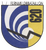 Ein Wappen zeigt das Emblem des Fernmeldebataillons 620 mit Funkwellen und einem Blitzsymbol auf blau-gelbem Hintergrund.