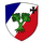 Ein Wappen mit einem grünen Baum, einem Eisernen Kreuz und den Farben Blau, Weiß und Rot symbolisiert Panzerbataillon 181.