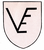 Ein Wappen zeigt das stilisierte schwarze Emblem "VE" auf weißem Hintergrund, das zur 1. Kompanie des Panzerbataillons 513 gehört.
